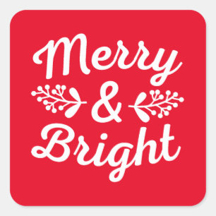 Sticker Carré Joyeux et bon Noël
