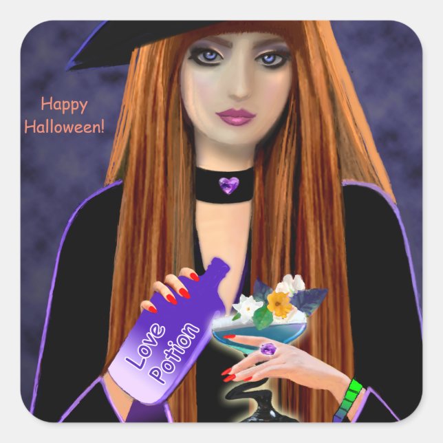 Sticker Carré Joyeux Halloween ! (Devant)