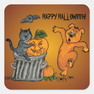 Sticker Carré Joyeux Halloween ! 5