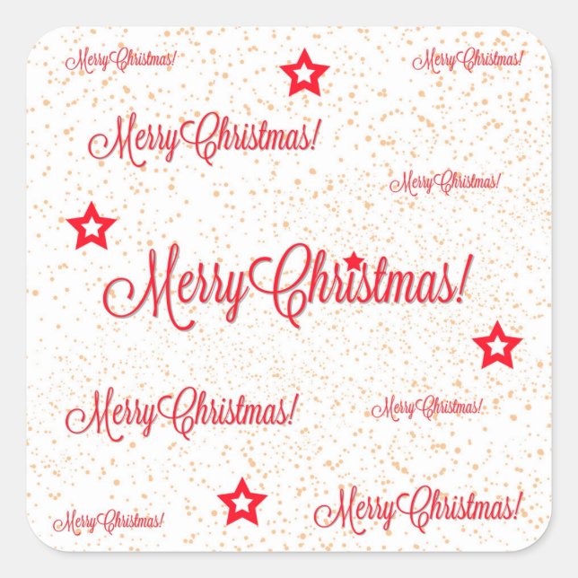 Sticker Carré Joyeux Noël ! (Devant)