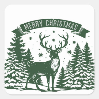 Sticker Carré Joyeux Noël