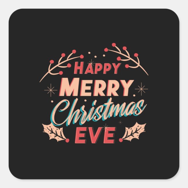 Sticker Carré Joyeux Noël (Devant)