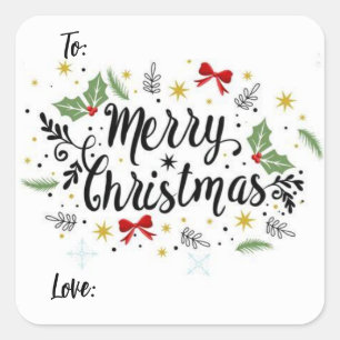 Sticker Carré Joyeux Noël