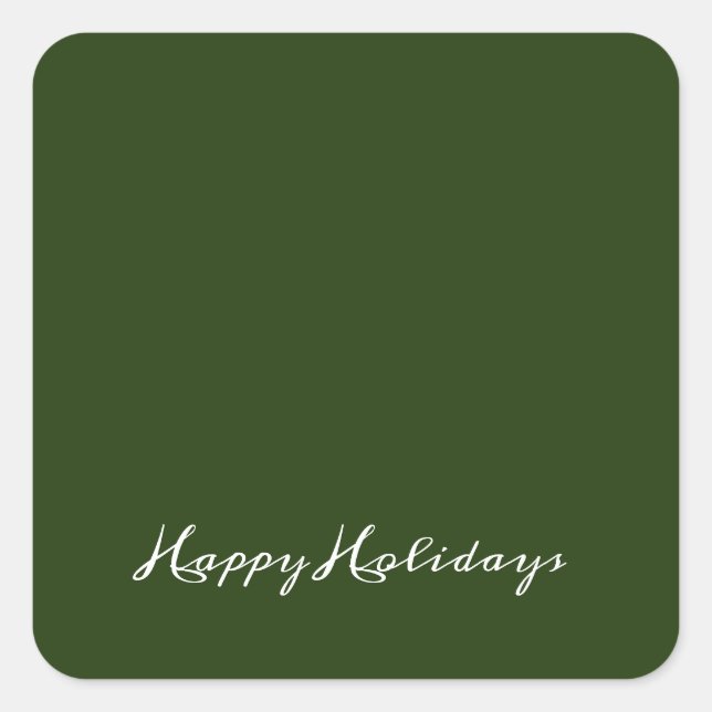 Sticker Carré Joyeux Noël Enveloppe de script Green Business (Devant)