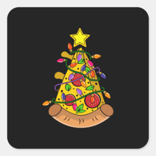 Sticker Carré Joyeux Noël Pizza