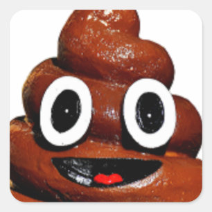 Sticker Carré joyeux pote emoji