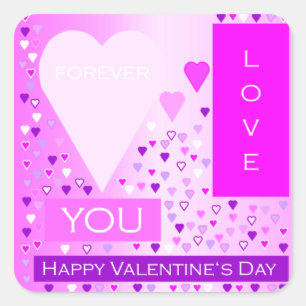 Sticker Carré Joyeux Saint Valentin