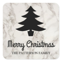 Joyeux script de Noël | Motif en marbre de Tree Fa
