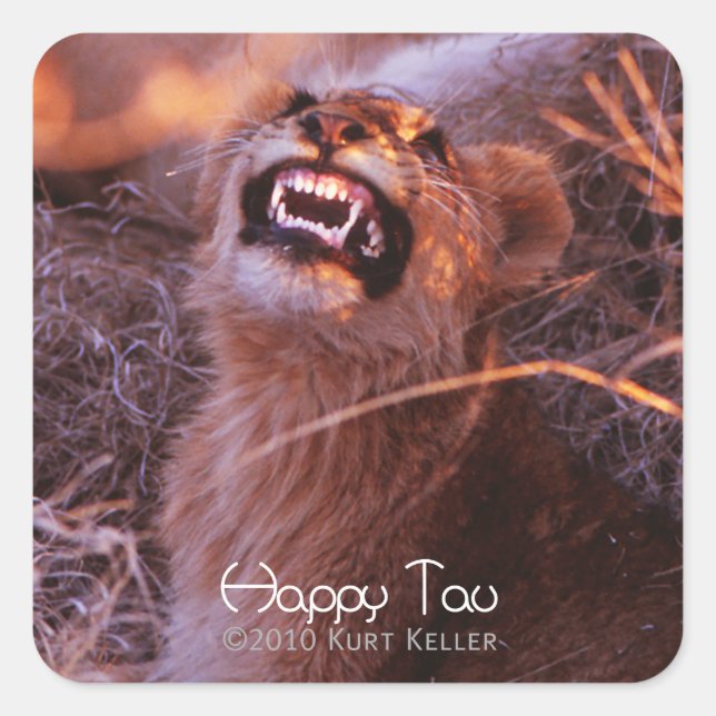 Sticker Carré Joyeux Tau (Devant)