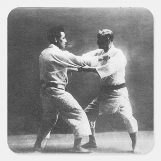 Sticker Carré Judoka Jigoro Kano Kyuzo Mifue Judo