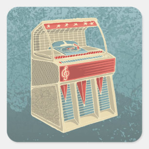 Sticker Carré Juke-box