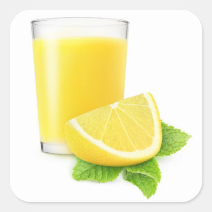 Sticker Carré Jus de citron
