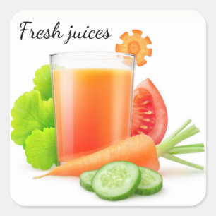Sticker Carré Jus de légumes