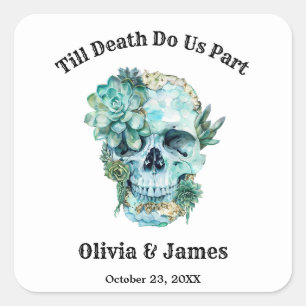 Sticker Carré Jusqu'à la mort faisons-nous partie Mariage d'Hall