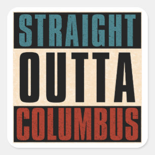 Sticker Carré Juste devant Columbus Ohio OH USA
