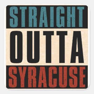 Sticker Carré Juste devant Syracuse New York NY