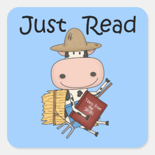 Sticker Carré Juste lu