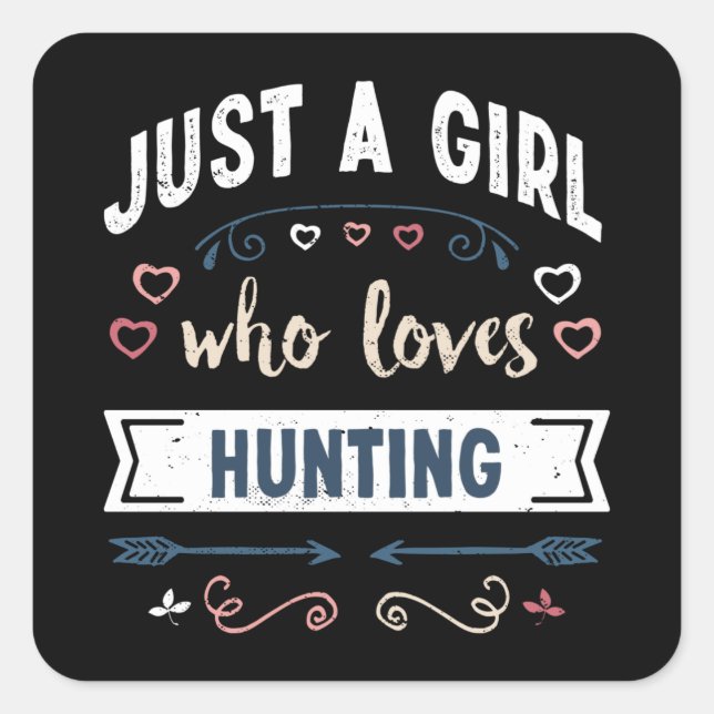 Sticker Carré Juste une fille qui aime Chasser des cadeaux amusa (Devant)