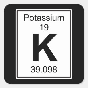 Sticker Carré K - Potassium