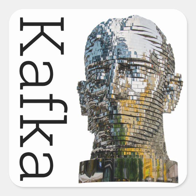 Sticker Carré Kafka Head (Devant)