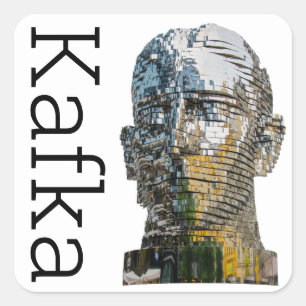 Sticker Carré Kafka Head