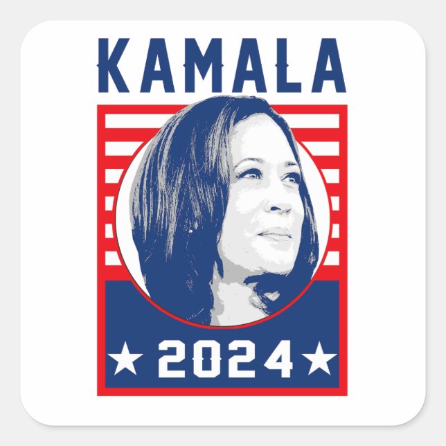 Sticker Carré Kamala Harris 2024 (Devant)