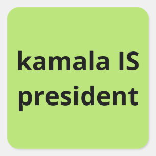 Sticker Carré Kamala Harris est la présidente des élections de 2
