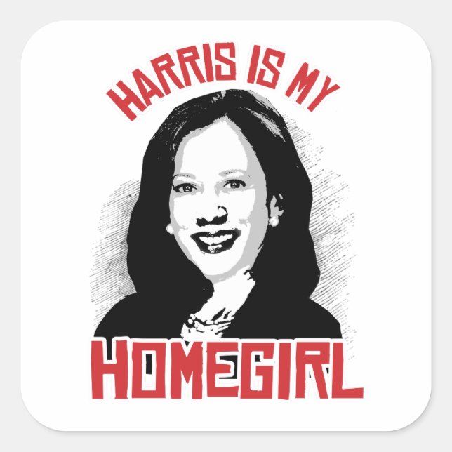 Sticker Carré Kamala Harris est ma fille - (Devant)