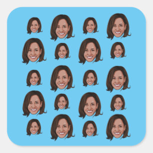 Sticker Carré Kamala Harris Motif