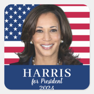Sticker Carré Kamala Harris Pour Président 2024