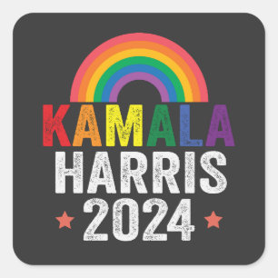 Sticker Carré Kamala Harris Président des élections Lgbtq 2024