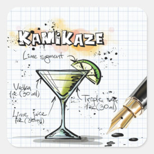 Sticker Carré Kamikaze