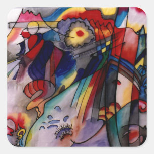 Sticker Carré Kandinsky 1913 Peinture Abstraite
