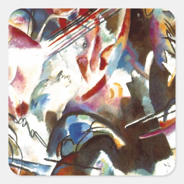 Sticker Carré Kandinsky Composition Abstraite VI (Devant)