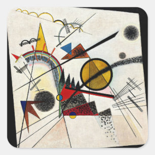 Sticker Carré Kandinsky - En noir