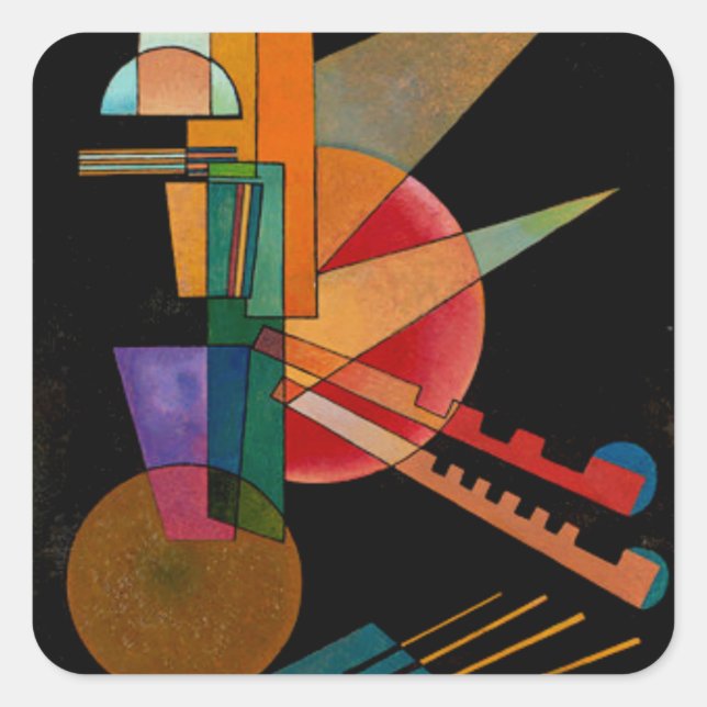Sticker Carré Kandinsky - Interprétation Abstraite (Devant)