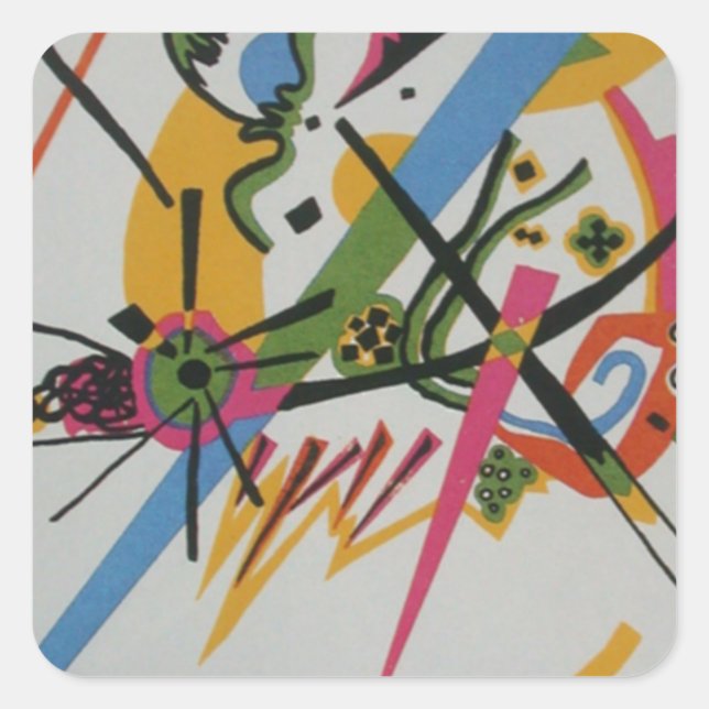 Sticker Carré Kandinsky Small Worlds (Devant)