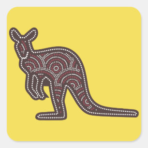Sticker Carré Kangaroo