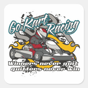 Sticker Carré Kart Winners