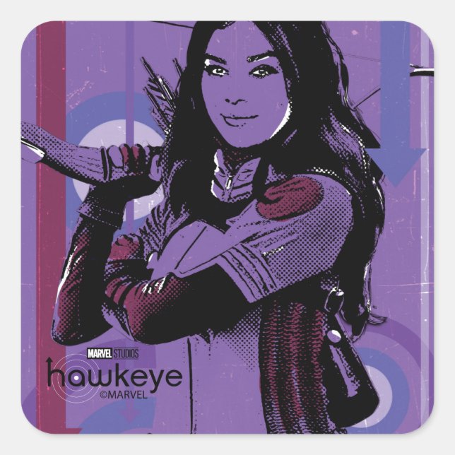 Sticker Carré Kate Bishop Graphic (Devant)