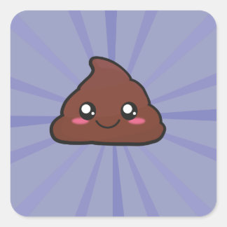 Sticker Carré Kawaii mignon bâton de la flûte