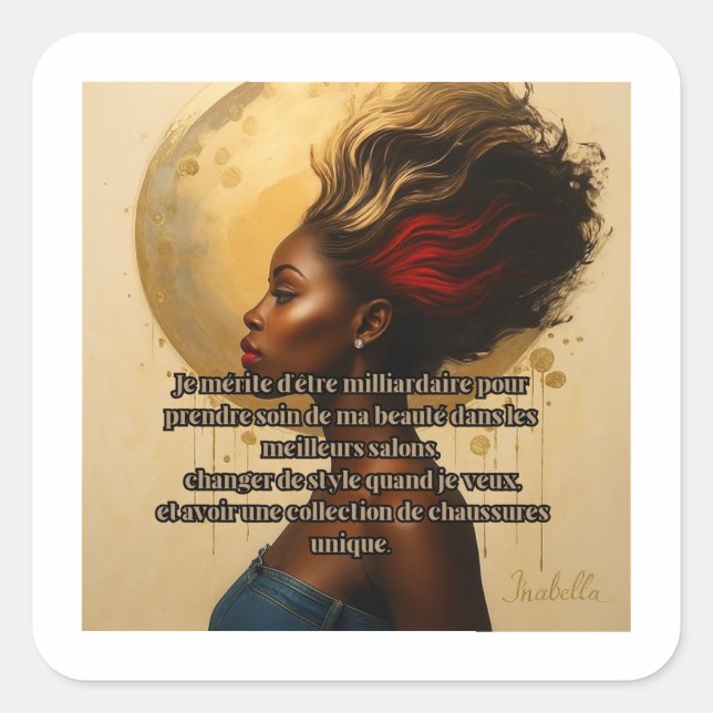 Sticker Carré Keep your desk stylish and functional with this sm (Devant)