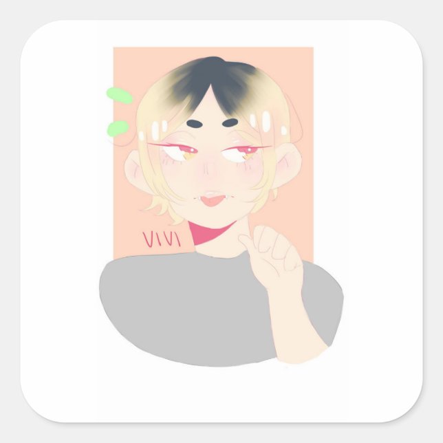 Sticker Carré Kenma Kozume (Devant)