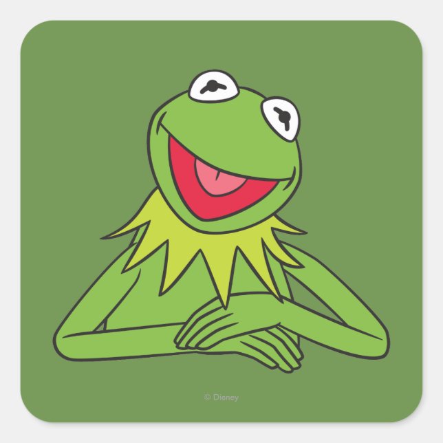 Sticker Carré Kermit la grenouille (Devant)