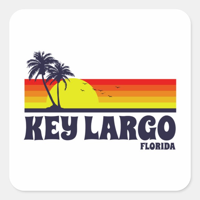 Sticker Carré Key Largo Floride (Devant)