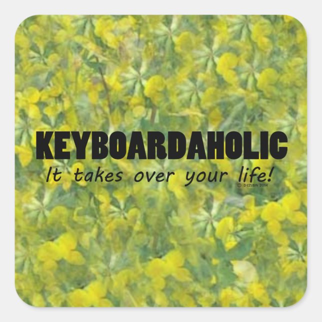 Sticker Carré Keyboardaholic (Devant)