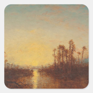Sticker Carré Khartoum, Coucher De Soleil - Félix Ziem