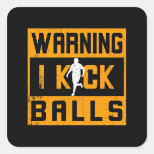 Sticker Carré Kickball Warning