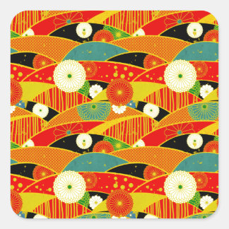 Sticker Carré Kiku et Ougi