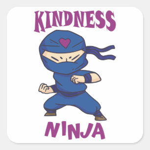 Sticker Carré Kindness Ninja